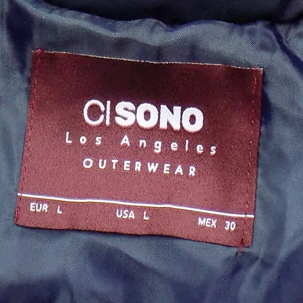 Ci Sono Womens Zip Front Puffer Coat 2-Tone Blue/Red NWT Multiple Sizes Avail - Picture 9 of 11